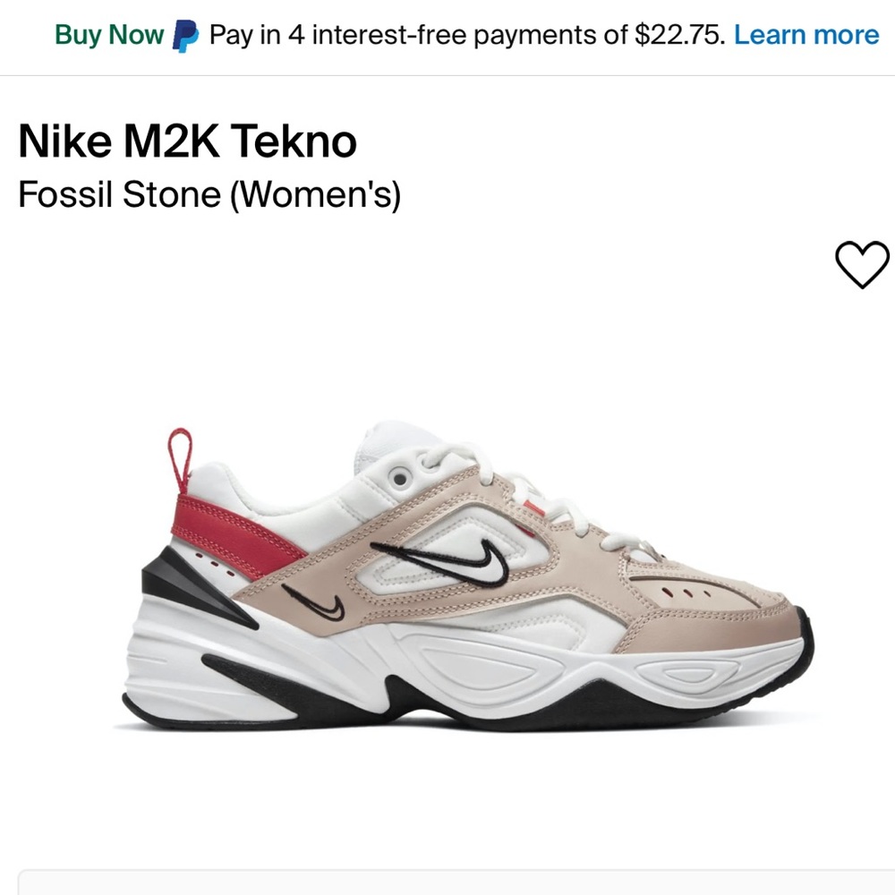 NWT nike m2k tekno fossil stone - size 9 - fit size 9.5!!!